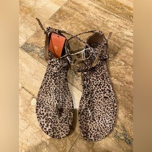 NWT Target flat Animal Print Sandals. Never worn. Perfect shape.